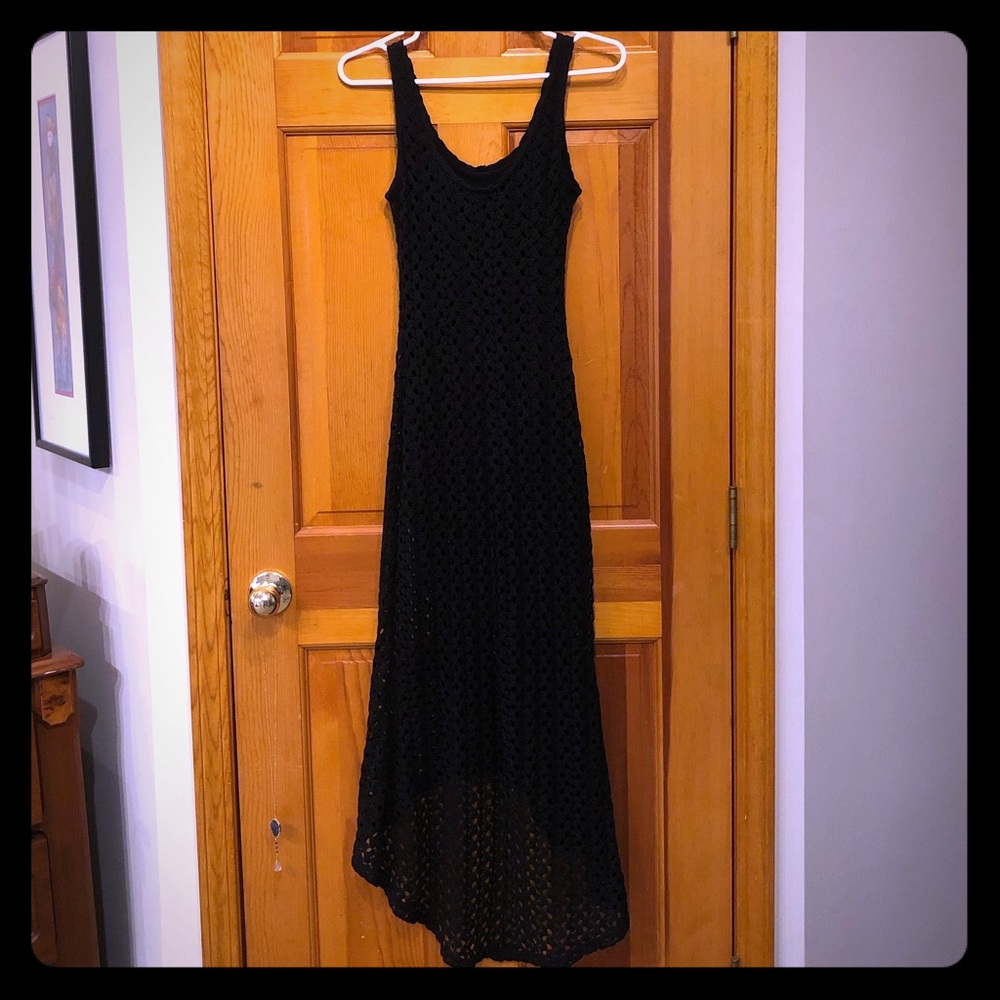High low black dress